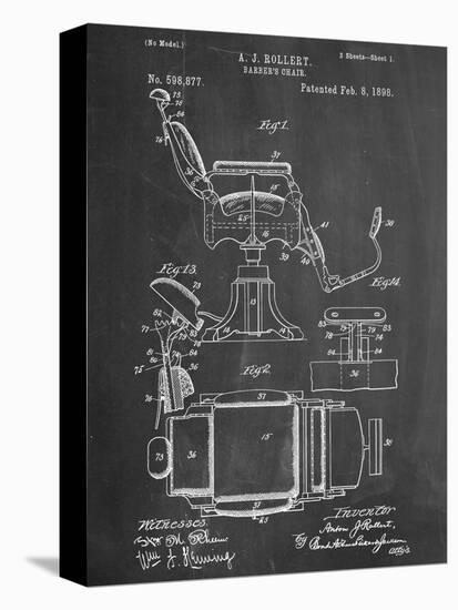 Barber's Chair Patent-null-Stretched Canvas