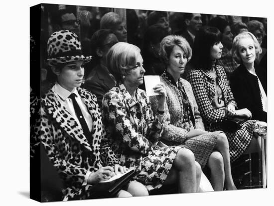 Barbra Streisand, Marlene Dietrich, Elsa Martinelli, Wearing Chanel Suits at Chanel Fashion Show-Bill Eppridge-Premier Image Canvas