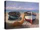 Barche sulla spiaggia-Adriano Galasso-Stretched Canvas