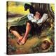 Barefoot Boy Daydreaming-Norman Rockwell-Premier Image Canvas