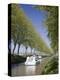 Barges on the Canal Du Midi, UNESCO World Heritage Site, in Spring, Languedoc-Roussillon, France, E-David Clapp-Premier Image Canvas