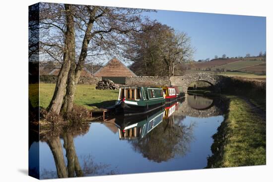 Barges on the Monmouthshire and Brecon Canal-Stuart Black-Premier Image Canvas