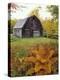 Barn and Fall Colors near Jericho Center, Vermont, USA-Darrell Gulin-Premier Image Canvas