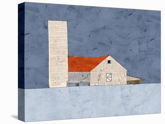 Barn and Silo-Ynon Mabat-Stretched Canvas