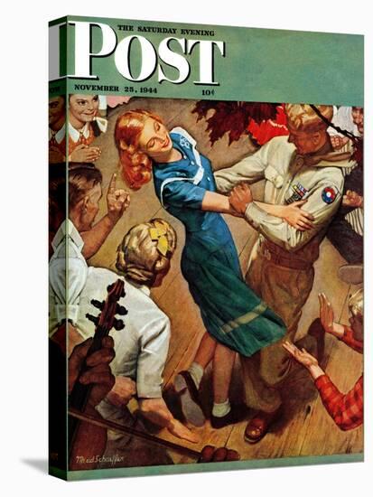 "Barn dance," Saturday Evening Post Cover, November 25, 1944-Mead Schaeffer-Premier Image Canvas