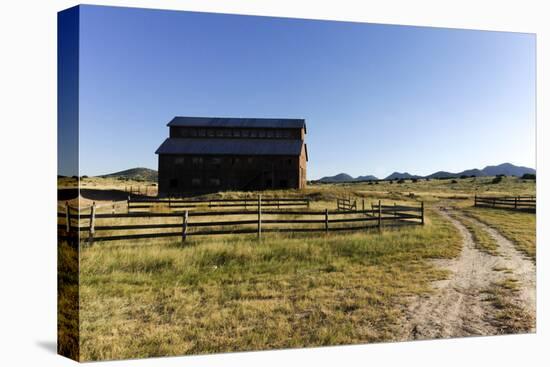 Barn in a rural landscape, Santa Fe, New Mexico, Usa.-Julien McRoberts-Premier Image Canvas