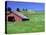 Barn in Field of Wheat, Palouse Area, Washington, USA-Janell Davidson-Premier Image Canvas