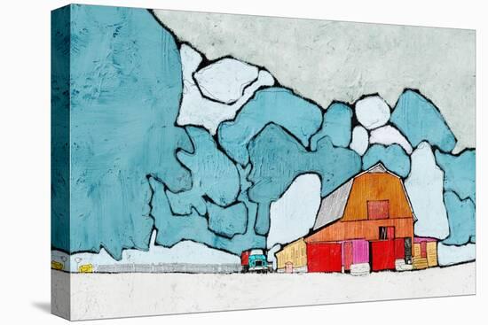 Barn under Blue Skies-Ynon Mabat-Stretched Canvas