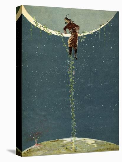 Baron Munchausen Climbs Up To the Moon by Way Of a Turkey Bean Plant-null-Premier Image Canvas