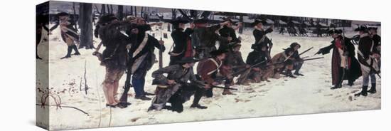 Baron Von Steuben Drilling Troops at Valley Forge-Edwin Austin Abbey-Premier Image Canvas