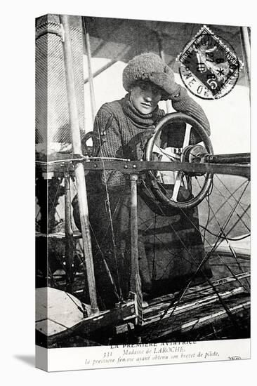 Baroness Raymonde Delaroche, French Aviator, 1909-null-Premier Image Canvas