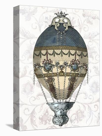 Baroque Balloon Blue and Cream-Fab Funky-Stretched Canvas