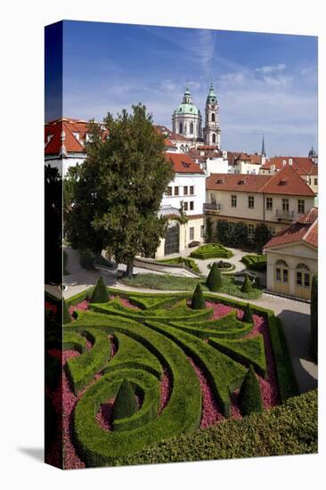 Baroque Garden of Vrtba Palace at Prague Lesser Town, Central Bohemia, Czech Republic-null-Stretched Canvas