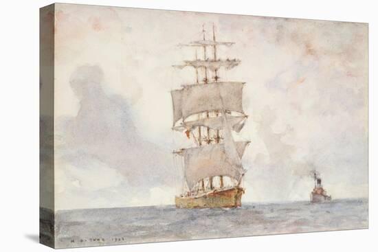 Barque and Tug, 1922-Henry Scott Tuke-Premier Image Canvas