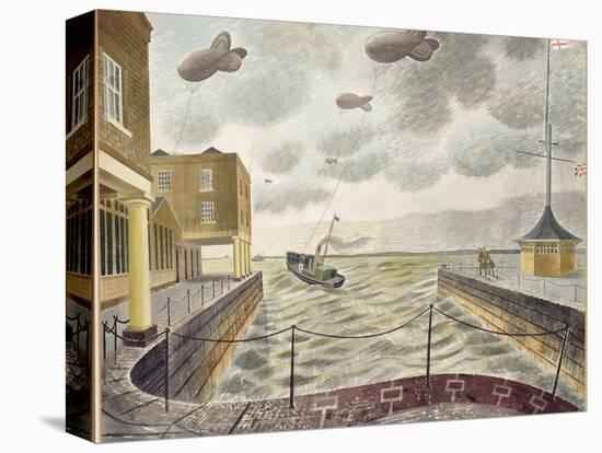 Barrage Balloons Outside a British Port-Eric Ravilious-Premier Image Canvas