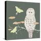 Barred Owl Luna Moth Night-Sweet Melody Designs-Stretched Canvas