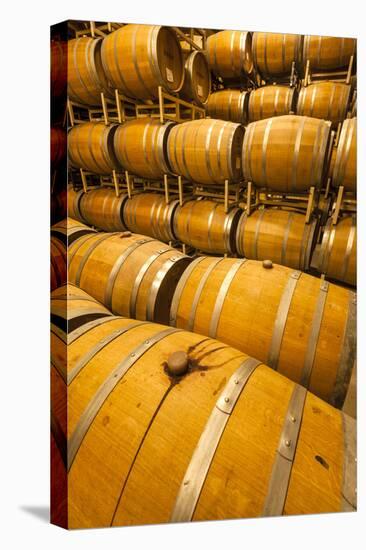 Barrel Room of a Washington Winery, Yakima Valley, Washington, USA-Richard Duval-Premier Image Canvas