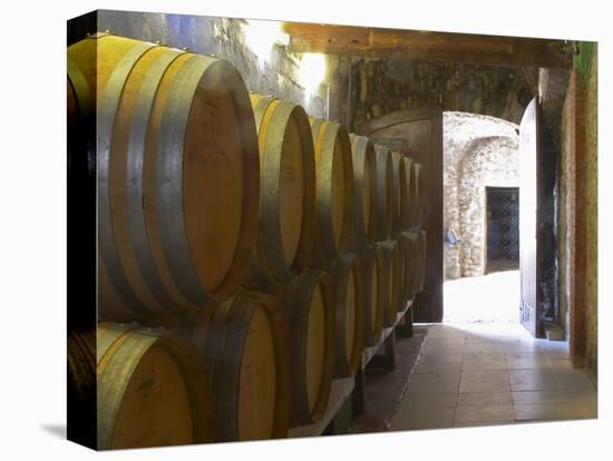Barrels of Wine Aging in the Cellar, Chateau Vannieres, La Cadiere d'Azur-Per Karlsson-Premier Image Canvas