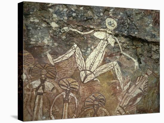 Barrginj, Wife of Namarrgon the Lightning Man, a Supernatural Ancestor at Aboriginal Rock Art Site-Robert Francis-Premier Image Canvas