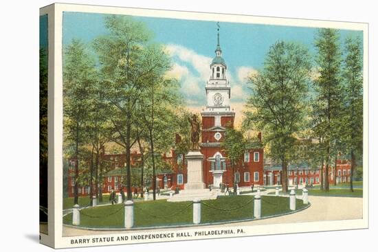 Barry Statue, Independence Hall, Philadelphia, Pennsylvania-null-Stretched Canvas