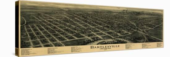 Bartlesville, Oklahoma - Panoramic Map-Lantern Press-Stretched Canvas