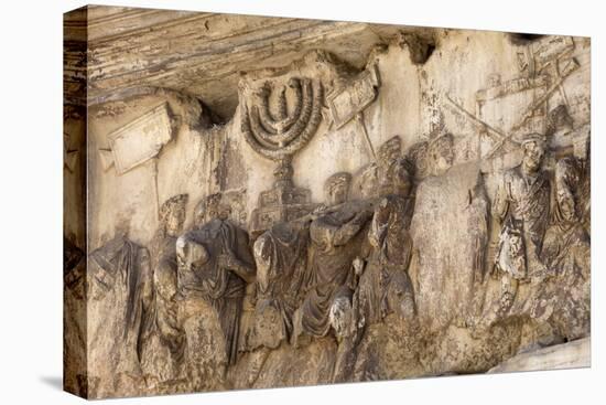 Bas-Relief on Arch of Titus Showing Menorah Taken from the Temple of Jerusalem-Stuart Black-Premier Image Canvas