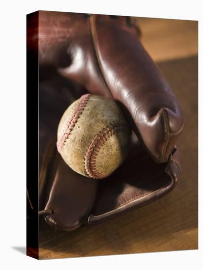 Baseball and Old Mitt-Tom Grill-Premier Image Canvas