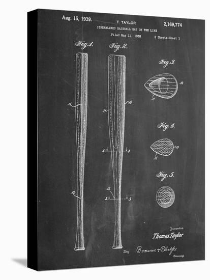 Baseball Bat Patent 1938-null-Stretched Canvas