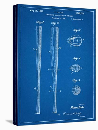 Baseball Bat Patent 1938-null-Stretched Canvas