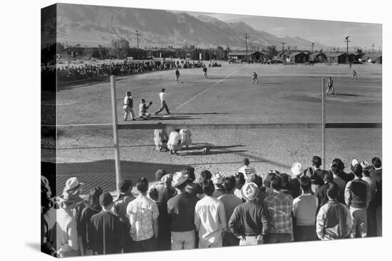 Baseball Game-Ansel Adams-Stretched Canvas