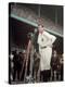 Baseball Great Babe Ruth, Addressing Crowd and Press During Final Appearance at Yankee Stadium-Ralph Morse-Premier Image Canvas