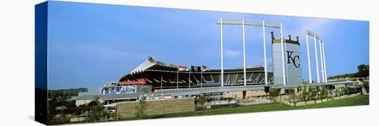 Baseball Stadium in a City, Kauffman Stadium, Kansas City, Missouri, USA-null-Stretched Canvas