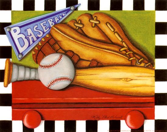 Baseball-Kathy Middlebrook-Stretched Canvas