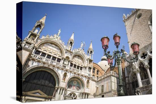 Basilica San Marcoand street lamp, Venice, Veneto, Italy-Russ Bishop-Premier Image Canvas