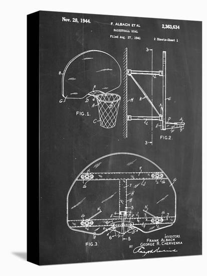 Basketball Goal Patent-null-Stretched Canvas