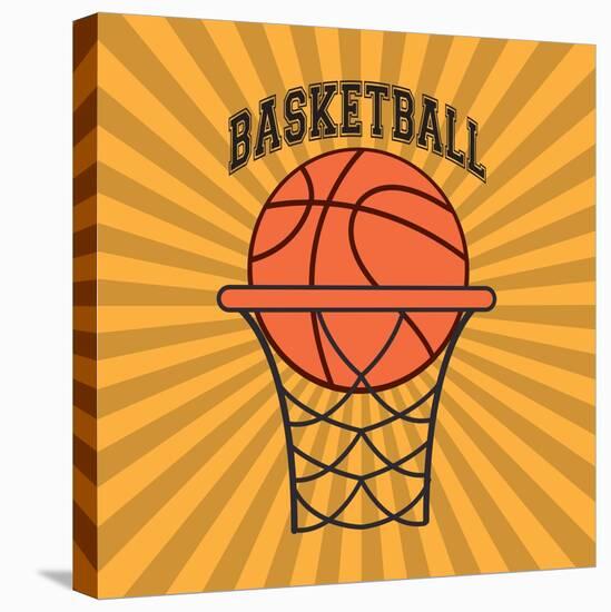 Basketball Sport Design-Jemastock-Stretched Canvas