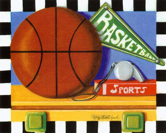 Basketball-Kathy Middlebrook-Stretched Canvas