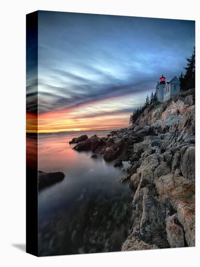 Bass Harbor Head Lighthouse at Sunset, Maine-George Oze-Premier Image Canvas