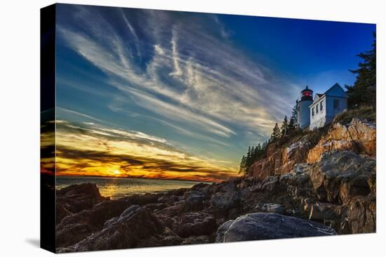 Bass Harbor Lighthouse-Robert Lott-Stretched Canvas