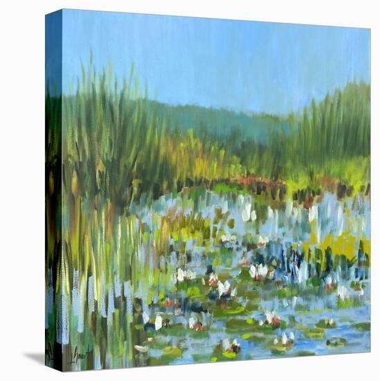 Bass Lake Water Lilies-Libby Smart-Stretched Canvas