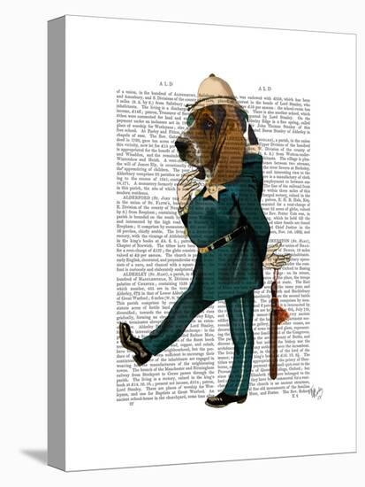 Basset Hound Policeman-Fab Funky-Stretched Canvas