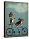 Basset Hound Tandem-Fab Funky-Stretched Canvas