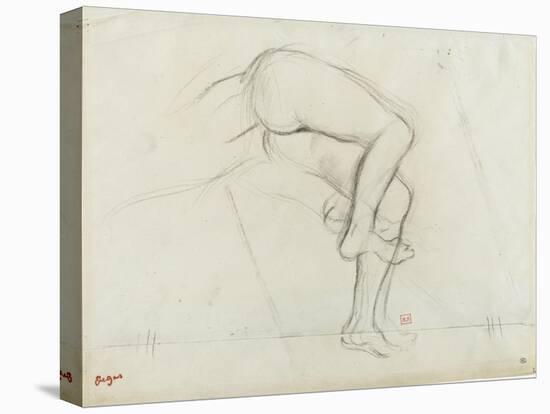 Bassin et jambes d'une figure nue, allongée-Edgar Degas-Premier Image Canvas