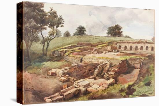 Bath House at Chesters from the North East (Bodycolour, Pencil and W/C on Paper)-Charles Richardson-Premier Image Canvas