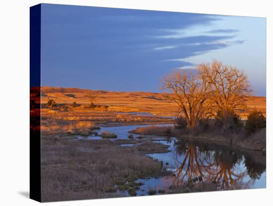 Bathed in Sunset Light the Calamus River in Loup County, Nebraska, USA-Chuck Haney-Premier Image Canvas