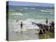 Bathers at Breakwater-Edward Henry Potthast-Premier Image Canvas