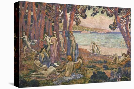 Bathers by the Sea; Baigneuses Au Bord De La Mer-Theo van Rysselberghe-Premier Image Canvas