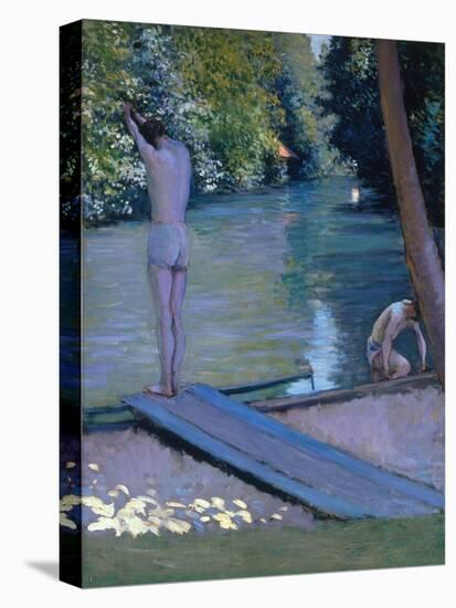 Bathers on the Banks of the River Yerres-Gustave Caillebotte-Premier Image Canvas