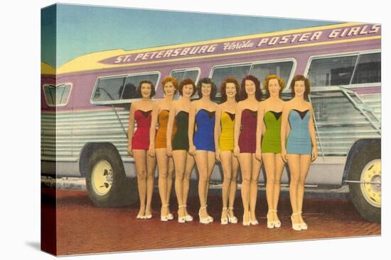 Bathing Beauties by Bus, St. Petersburg, Florida-null-Stretched Canvas
