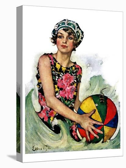 "Bathing Beauty and Beach Ball,"August 7, 1926-Ellen Pyle-Premier Image Canvas